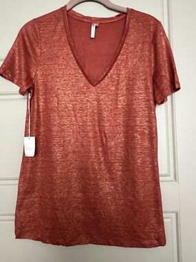 Banana Republic metallic tee